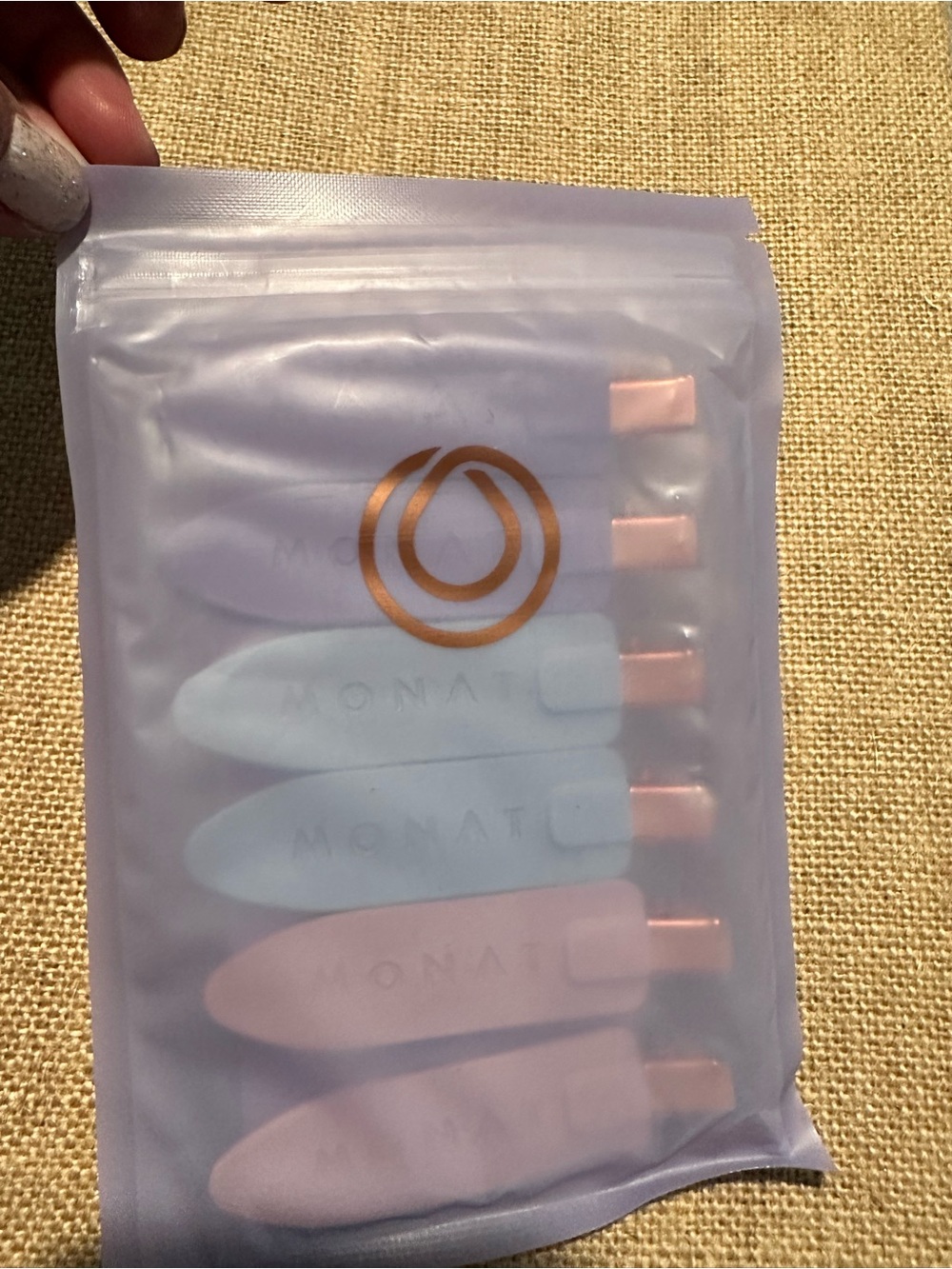 MONAT Women Hair Clips Set in Pastel Blue and Pink